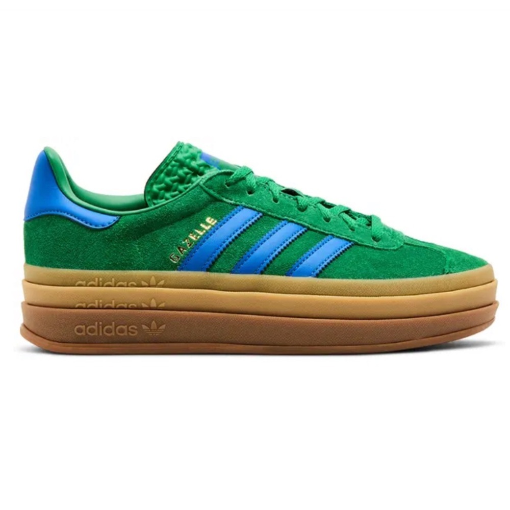 Adidas Women’s Gazelle Bold 'Green Blue Gum' sz 8 brand new